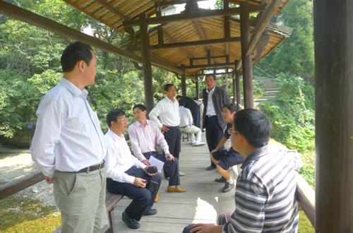 廣西省農(nóng)業(yè)廳副廳長謝東到大山村調(diào)研“一村一品”工作開展情況